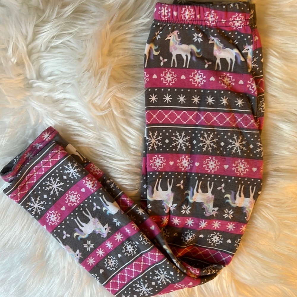 ShoSho Winter Unicorn Theme Super Soft Leggings Size XS or 4/5